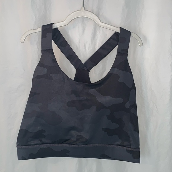 LN Mondetta Large Black / Gray Camo Sports Bra - Performance Luxury - Picture 1 of 9